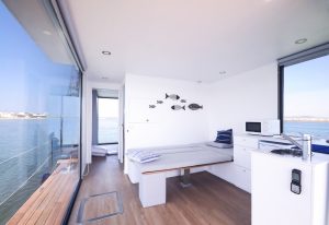 Sala Quarto - Alojamento barco casa na Ria Formosa, Faro, Algarve, Portugal